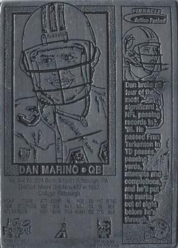 1996 Action Packed - Sculptor's Proof #1 Dan Marino Back