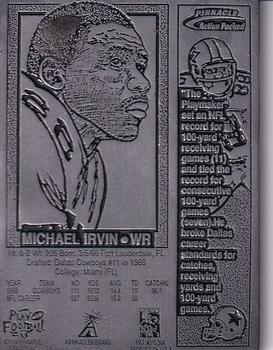 1996 Action Packed - Sculptor's Proof #6 Michael Irvin Back