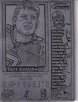 1996 Action Packed - Sculptor's Proof #14 Troy Aikman Back
