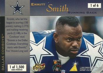 1996 Action Packed - Studs #1 Emmitt Smith Back
