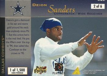 1996 Action Packed - Studs #2 Deion Sanders Back