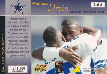 1996 Action Packed - Studs #4 Michael Irvin Back