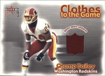 2001 Fleer Premium - Clothes to the Game #NNO Champ Bailey Front