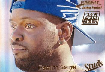 1996 Action Packed - Studs 24K Gold #1 Emmitt Smith Front
