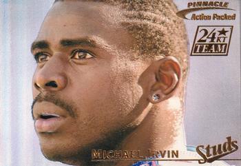1996 Action Packed - Studs 24K Gold #4 Michael Irvin Front