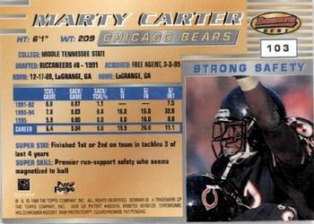 1996 Bowman's Best #103 Marty Carter Back