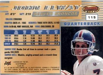 1996 Bowman's Best #115 John Elway Back
