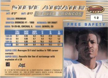 1996 Bowman's Best #12 Steve Atwater Back