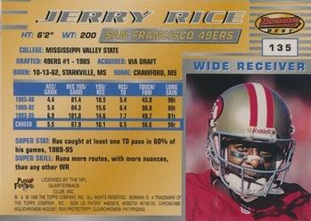 1996 Bowman's Best #135 Jerry Rice Back