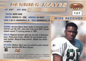 1996 Bowman's Best #137 Derrick Mayes Back