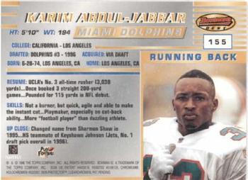 1996 Bowman's Best #155 Karim Abdul-Jabbar Back