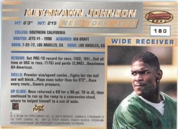 1996 Bowman's Best #180 Keyshawn Johnson Back