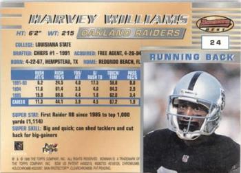 1996 Bowman's Best #24 Harvey Williams Back