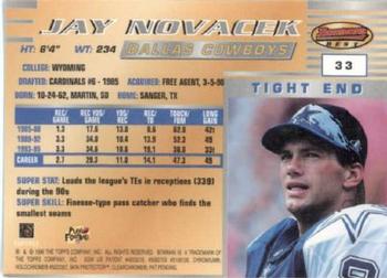 1996 Bowman's Best #33 Jay Novacek Back