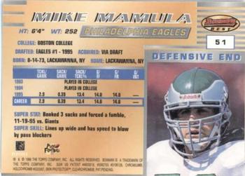 1996 Bowman's Best #51 Mike Mamula Back