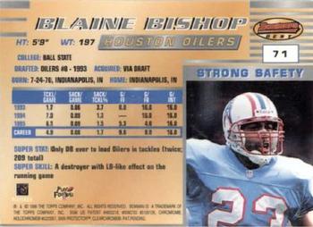 1996 Bowman's Best #71 Blaine Bishop Back