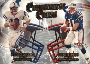 2001 Fleer Tradition - Conference Clash #1 CC Peyton Manning / Drew Bledsoe Front