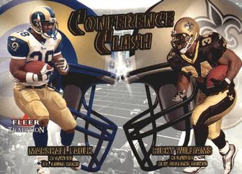 2001 Fleer Tradition - Conference Clash #11 CC Ricky Williams / Marshall Faulk Front