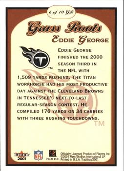 2001 Fleer Tradition - Grass Roots #6 GR Eddie George Back