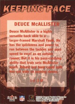 2001 Fleer Tradition - Keeping Pace #5 KP Deuce McAllister Back