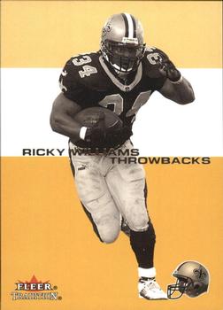 2001 Fleer Tradition - Throwbacks #14 TB Ricky Williams Front