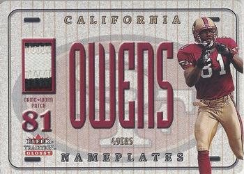 2001 Fleer Tradition Glossy - Nameplates #NNO Terrell Owens Front