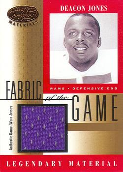 2001 Leaf Certified Materials - Fabric of the Game Bronze #FG-9 Deacon Jones Front