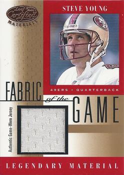 2001 Leaf Certified Materials - Fabric of the Game Bronze #FG-34 Steve Young Front
