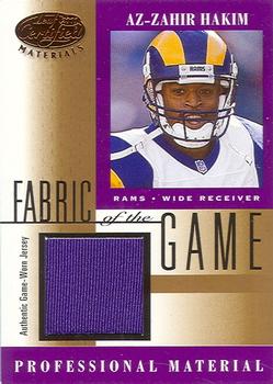 2001 Leaf Certified Materials - Fabric of the Game Bronze #FG-113 Az-Zahir Hakim Front