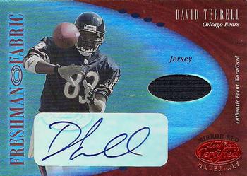 2001 Leaf Certified Materials - Mirror Red #114 David Terrell Front