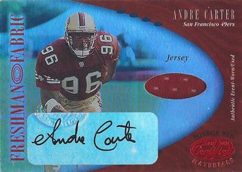 2001 Leaf Certified Materials - Mirror Red #143 Andre Carter Front