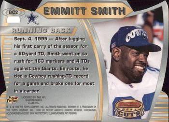 1996 Bowman's Best - Best Cuts #BC2 Emmitt Smith Back
