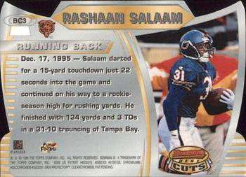 1996 Bowman's Best - Best Cuts #BC3 Rashaan Salaam Back