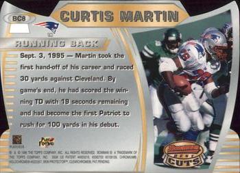 1996 Bowman's Best - Best Cuts #BC8 Curtis Martin Back