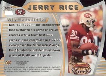 1996 Bowman's Best - Best Cuts #BC10 Jerry Rice Back