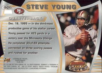1996 Bowman's Best - Best Cuts #BC13 Steve Young Back