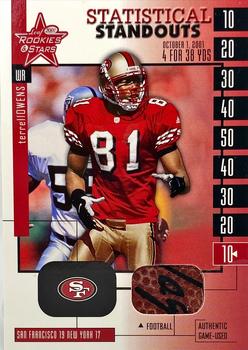 2001 Leaf Rookies & Stars - Statistical Standouts #SS-18 Terrell Owens Front