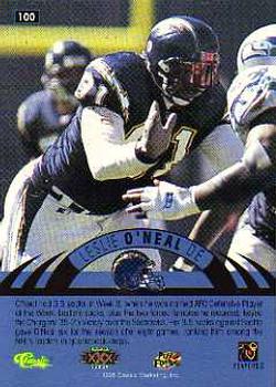 1996 Classic NFL Experience #100 Leslie O'Neal Back