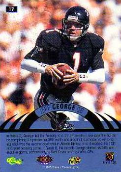 1996 Classic NFL Experience #17 Jeff George Back