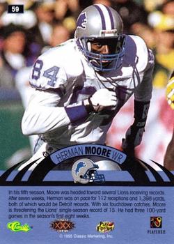 1996 Classic NFL Experience #59 Herman Moore Back