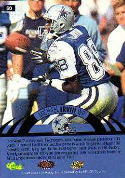 1996 Classic NFL Experience #60 Michael Irvin Back