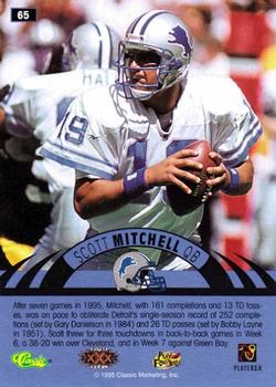 1996 Classic NFL Experience #65 Scott Mitchell Back