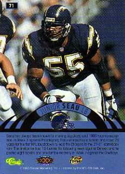 1996 Classic NFL Experience #71 Junior Seau Back