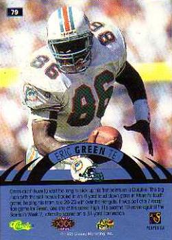 1996 Classic NFL Experience #79 Eric Green Back