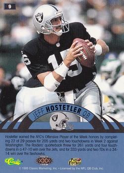 1996 Classic NFL Experience #9 Jeff Hostetler Back