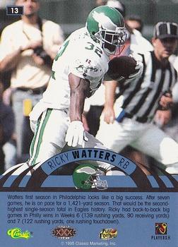 1996 Classic NFL Experience #13 Ricky Watters Back