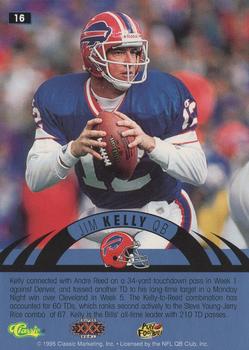 1996 Classic NFL Experience #16 Jim Kelly Back