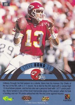 1996 Classic NFL Experience #22 Steve Bono Back