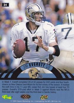 1996 Classic NFL Experience #24 Jim Everett Back