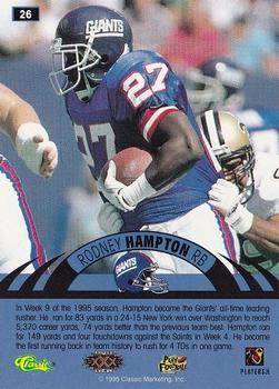 1996 Classic NFL Experience #26 Rodney Hampton Back